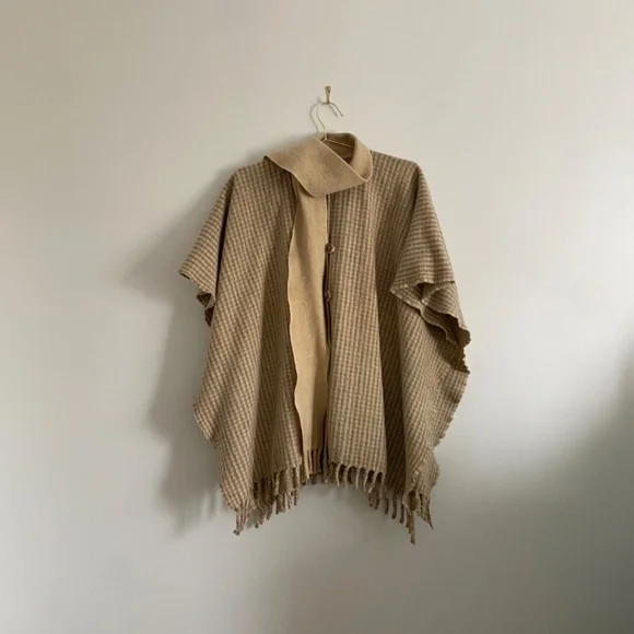 Handmade Wool Cape • Woven Heritage Poncho • 100% New Wool • Free Size - Picture 4 of 10